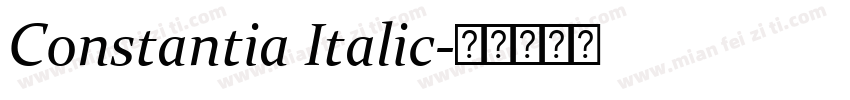 Constantia Italic字体转换